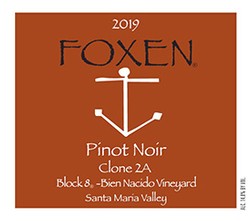 2019 Pinot Noir, Bien Nacido Vineyard - Block 8, Clone 2A