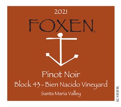 2021 Pinot Noir, Bien Nacido Vineyard - Block 43